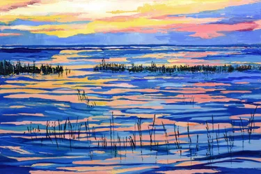 Vibrant Marsh Sunset