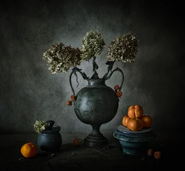 Dark Floral Still Life