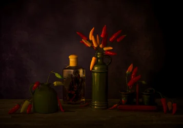 Vibrant Chili Still Life