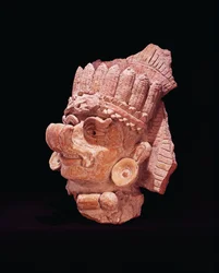 Head of the Mayan corn god, Oaxaca, c.500 AD