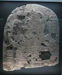 Panel fragment with ruler, Late Classic period, 600-900 AD