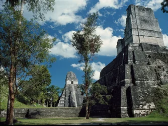 Tikal temple II or temple of the masks