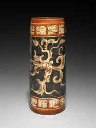 Vessel with Animated Fig Plant, 600-900 AD