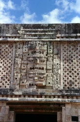 Carving detail from the East Building of the Nunnery Quadrangle, Late Classic Maya, c.700-900 AD