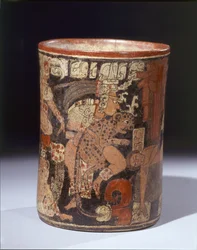 Cylindrical Vessel with Sacrificial Scene, c. 600-850 AD