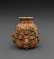 Effigy Head Flask, 600-900 AD