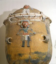 Funerary urn with lid