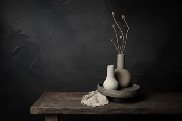 Rustic Vases Dark Still Life