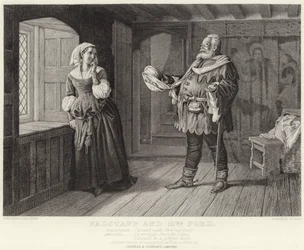 Falstaff and Mrs Ford, Merry Wives of Windsor, Act III, Scene III