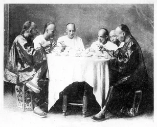 Dinner Time, Hong Kong, China, c1900s