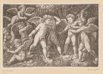 Playing Putti (Tapestries of the Pope)