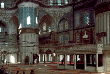 Ottoman art: internal view of the Blue Mosque built between 1609 and 1616