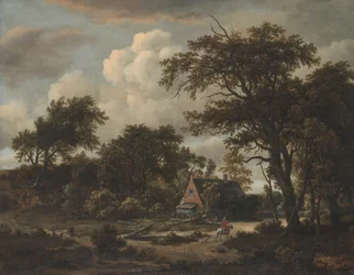 Wooded Landscape with Cottage and Horseman, 1663