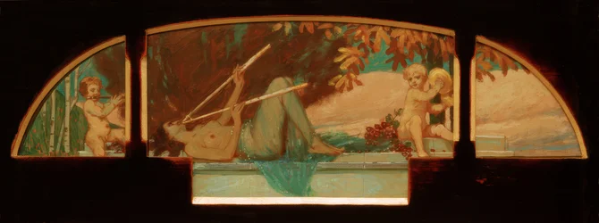 Allegory of Autumn (Satyr Music with a Nymph Playing Double Auloi)