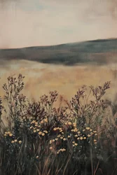 Golden Field With Wildflowers