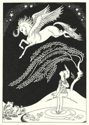 Downward came Pegasus, in wide sweeping circles