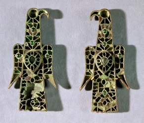 Pair of Eagle-Shaped Brooches
