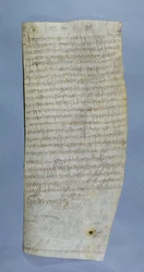 Privilege of Clovis III (682-695) granted to the Abbey of Saint-Denis, 691