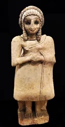 Statue of a Female Worshipper in a Simple Dress, Khfajah, Mesopotamia, c.2650-2550 BC