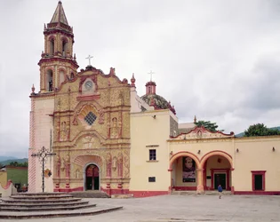 Facade of the Franciscan Mission Church of Saint James at Jalpan, 1751-58