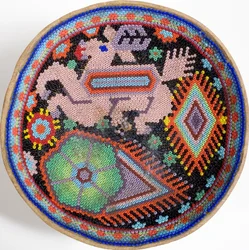Huichol bowl from Sierra Madre, Mexico