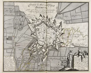 Plan of the City and Fortress of Bethune, besieged in 1710