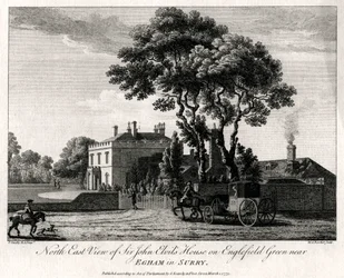 North East View of Sir John Elvils House on Englefield Green near Egham in Surry, 1775