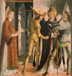 Pope Sixtus II Taking Leave from Saint Lawrence, circa 1465