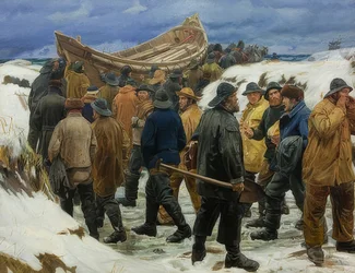 The Lifeboat is Carried Through the Dunes