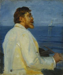 Portrait of the Artist Peder Severin Kroyer, half-length