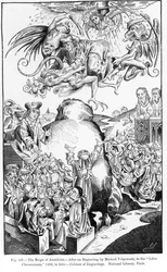 The Reign of Antichrist, from the Liber Chronicarum, published in 1493, illustration from, Science and Literature in the Middle Ages and Renaissance, written and engraved by Paul Lacroix, 1878