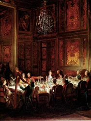 Dinner of Prince Louis Francois de Conti, Palace of the Temple (detail)