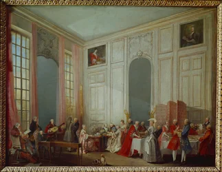 Tea in the Salon of the Prince de Conti in the Palais du Temple