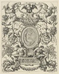 Ornamental Panel Surmounted by an Eagle and the Motto NATOS ET NOSTRA TUEMUR