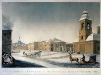 The St Petersburg Arsenal at the Foundry Avenue (French Art)