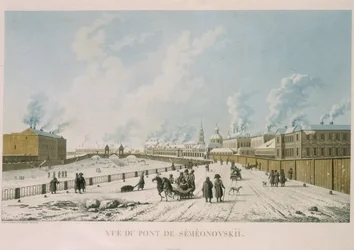 The Semyonovsky Bridge in Saint Petersburg, 1813