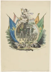 Medallion with Volunteer Hunters of Leiden University, 1830