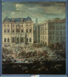 View of the Town Hall, Marseilles During the Plague of 1720
