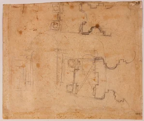 Architectural Elevation and Plan Details of San Giovanni dei Fiorentini