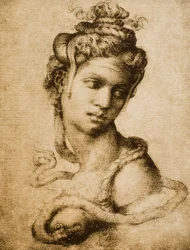 Cleopatra, drawing by Michelangelo for Tommaso Cavalieri. Casa Buonarroti, Florence