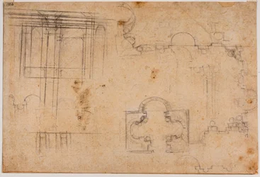 Floor plan and architectural elevations of the Sforza Chapel