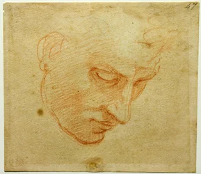 Head Study to the Sistine Chapel ceiling, c. 1509-1510