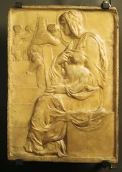 Madonna of the Stairs by Michelangelo (1475-1564)