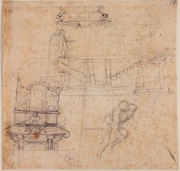 Miscellaneous Studies for St. John the Baptist, Tomb, and Architectural Sketches
