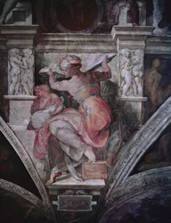 Sistine Chapel Ceiling: Libyan Sibyl (pre restoration)