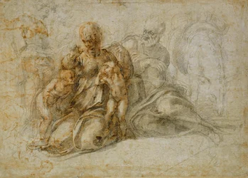 The Meeting of the Infant Saint John the Baptist with the Holy Family Attended by Angels: The Rest on the Flight to Egypt