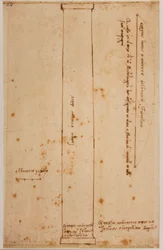 Vertical section of column for the facade of San Lorenzo