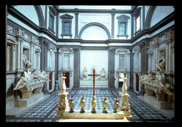View of the Interior Designed by Michelangelo Buonarroti Showing the Medici Tombs of Lorenzo, Duke of Urbino and Giuliano, Duke of Nemours