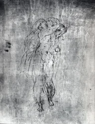 Wall drawing of a male figure