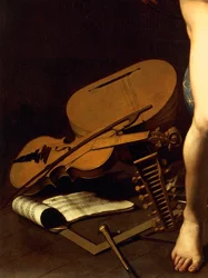 Representation of Musical Instruments, Detail of Amor Victorious
